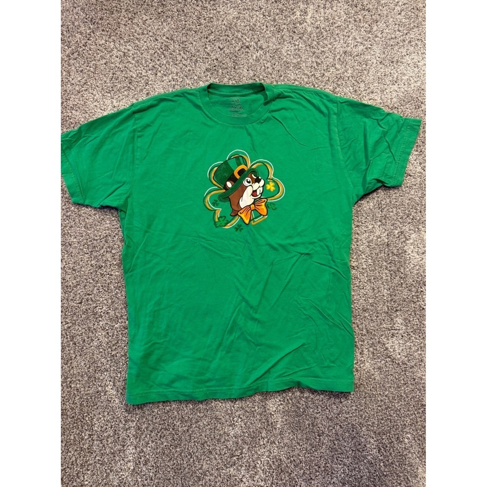 Buc-ee's T-Shirt Mens L Green St Patricks Day Shenanigans Leprechaun Graphic Tee